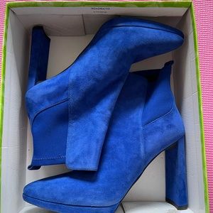 $ firm Stuart Weitzman Cobalt Blue Suede Ankle Boots